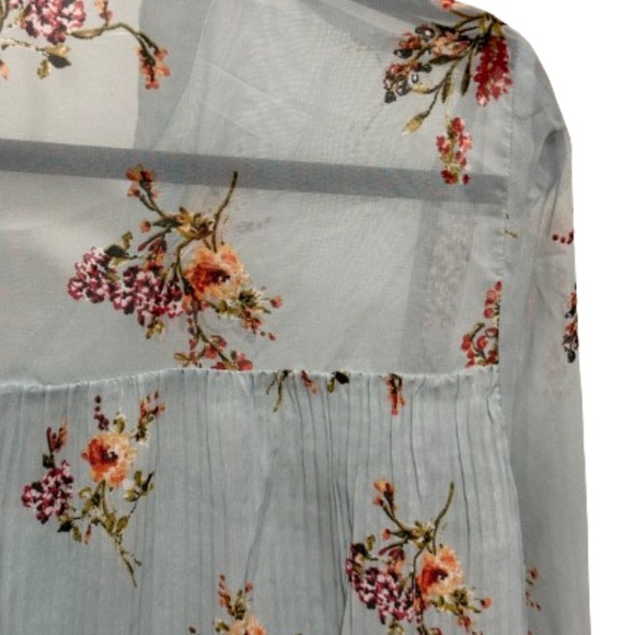 Pleione Long Sleeve Sheer Blouse Women Size M Very good Condition SZ Medium - Picture 7 of 8